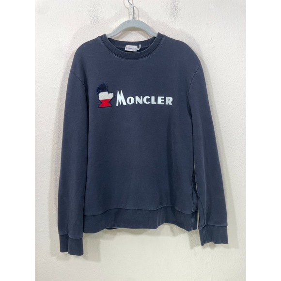Moncler Crewneck Sweatshirt Size Men's XXL MSRP $430 French Terry Monduck Logo - Picture 1 of 11
